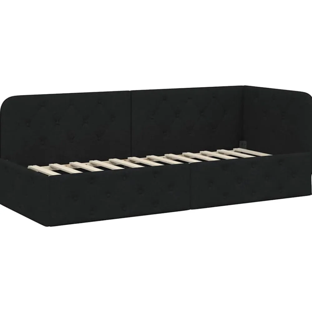 Hoekbedframe 80 x 200 cm Stof>vidaXL Sale