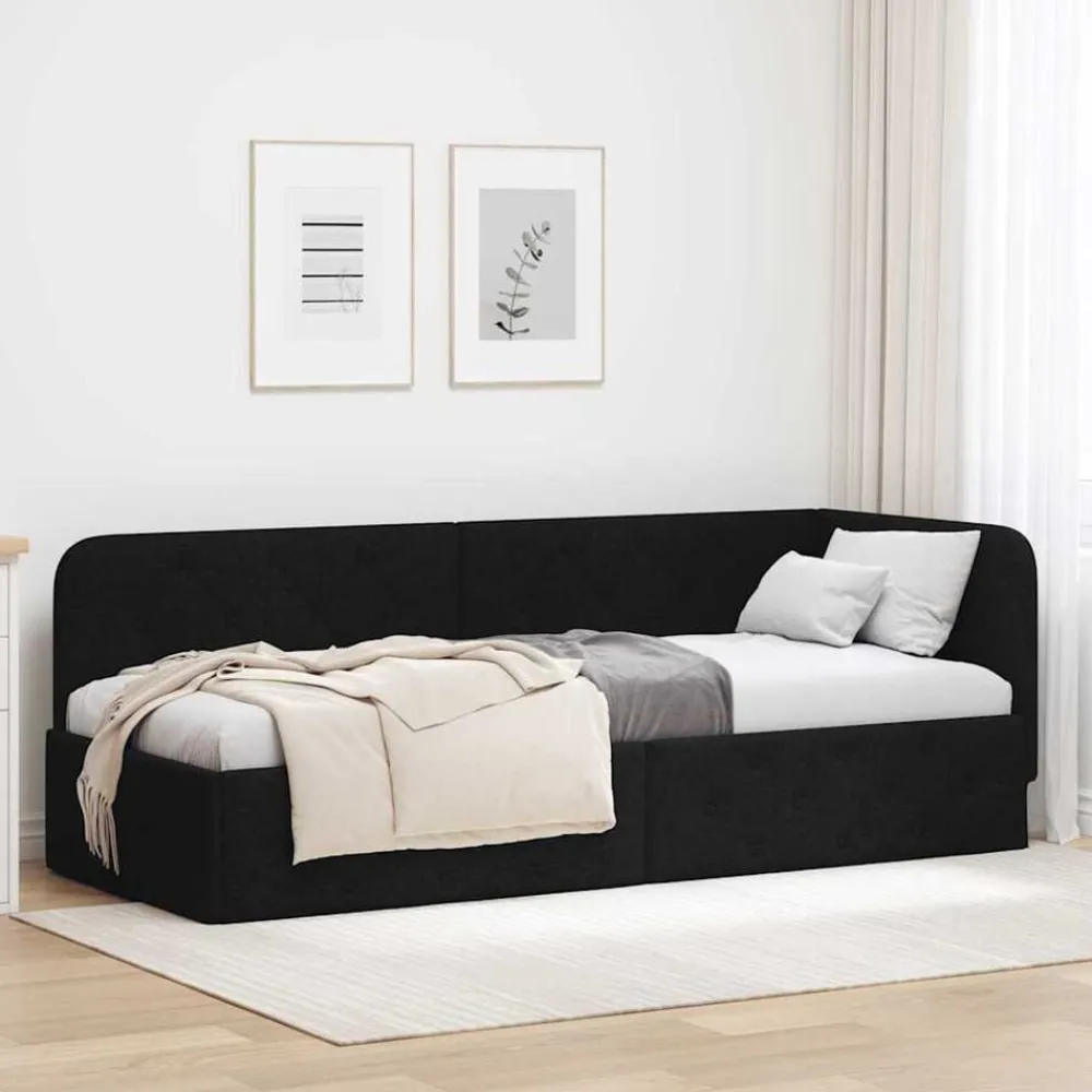 Hoekbedframe 80 x 200 cm Stof>vidaXL Sale