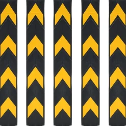 Uithangborden*vidaXL Hoekbeschermers reflecterend 80 cm rubber 5 st
