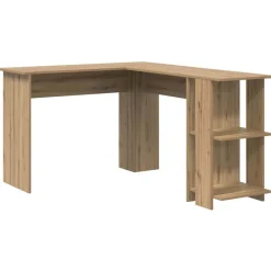 Kantoormeubelen*vidaXL Hoekbureau Artisan Eiken 140 x 113,5 x 75 cm Bewerkt hout artisanaal eikenkleurig