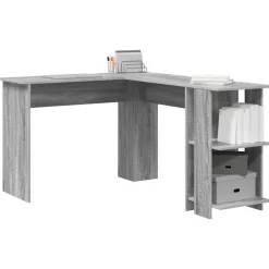 Kantoormeubelen*vidaXL Hoekbureau 140 x 113,5 x 75 cm Bewerkt hout Grijs sonoma