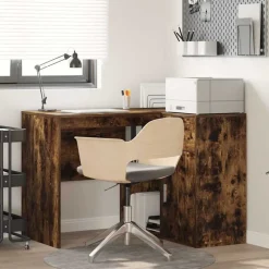 Kantoormeubelen*vidaXL Hoekbureau met lade 102 x 88 x 75 cm Gerookt eiken
