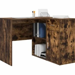 Kantoormeubelen*vidaXL Hoekbureau met lade 102 x 88 x 75 cm Gerookt eiken
