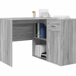 Kantoormeubelen*vidaXL Hoekbureau met lade 102 x 88 x 75 cm Grijs sonoma