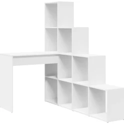 Hoekbureau met plank 101,5 x 149,5 x 149,5 cm Bewerkt hout>vidaXL
