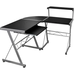 Hoekbureau 132x112x99 cm bewerkt hout>vidaXL Outlet