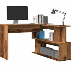 Hoekbureau 200,5x50x76 cm bewerkt hout kleurig>vidaXL Best