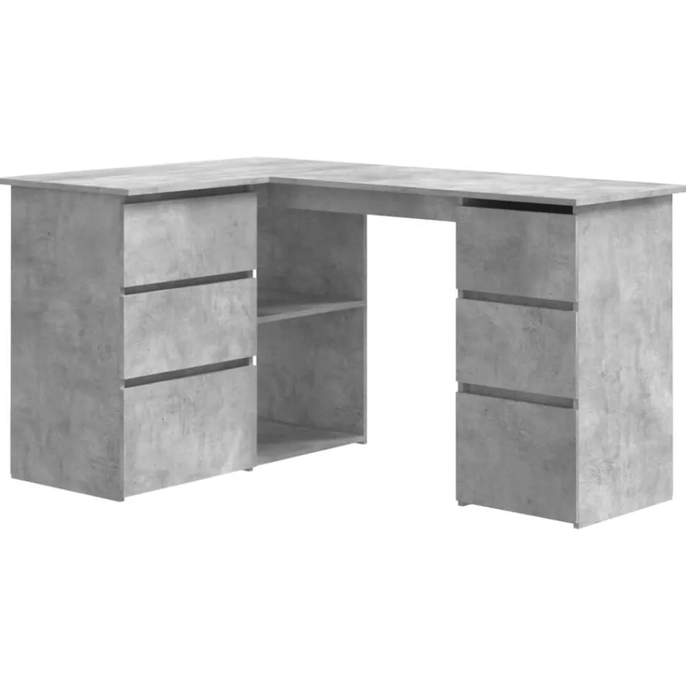 Hoekbureau 145x100x76 cm bewerkt hout>vidaXL New
