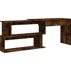 Kantoormeubelen*vidaXL Hoekbureau 200x50x76 cm bewerkt hout kleur Gerookt eiken