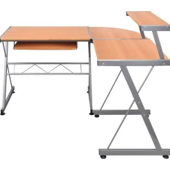 Hoekbureau 132x112x99 cm bewerkt hout>vidaXL Best