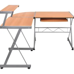 Hoekbureau 132x112x99 cm bewerkt hout><noscript><img width=