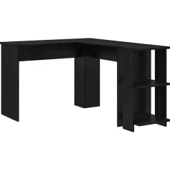 Kantoormeubelen*vidaXL Hoekbureau 140 x 113,5 x 75 cm Bewerkt hout Zwart eiken