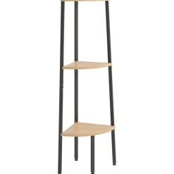 Hoekkastje met 3 schappen 45,5x31,5x120 cm en zwart>vidaXL Online