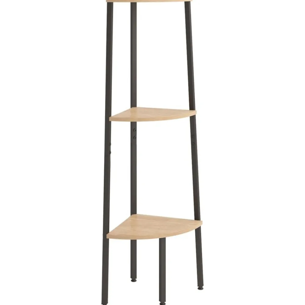 Hoekkastje met 3 schappen 45,5x31,5x120 cm en zwart>vidaXL Online