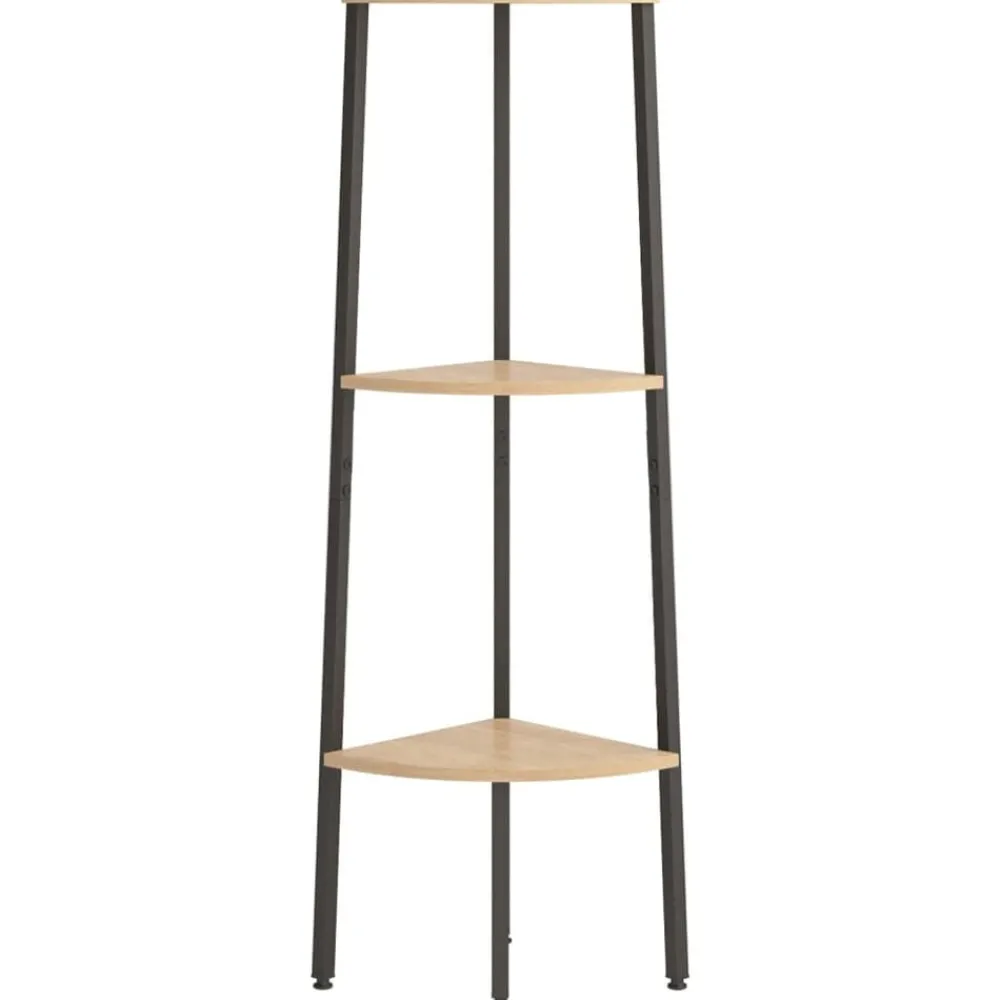 Hoekkastje met 3 schappen 45,5x31,5x120 cm en zwart>vidaXL Online
