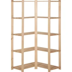 Industriële Opslag*vidaXL Hoekopbergrek 5-laags 82,5x82,5x170 cm massief grenenhout