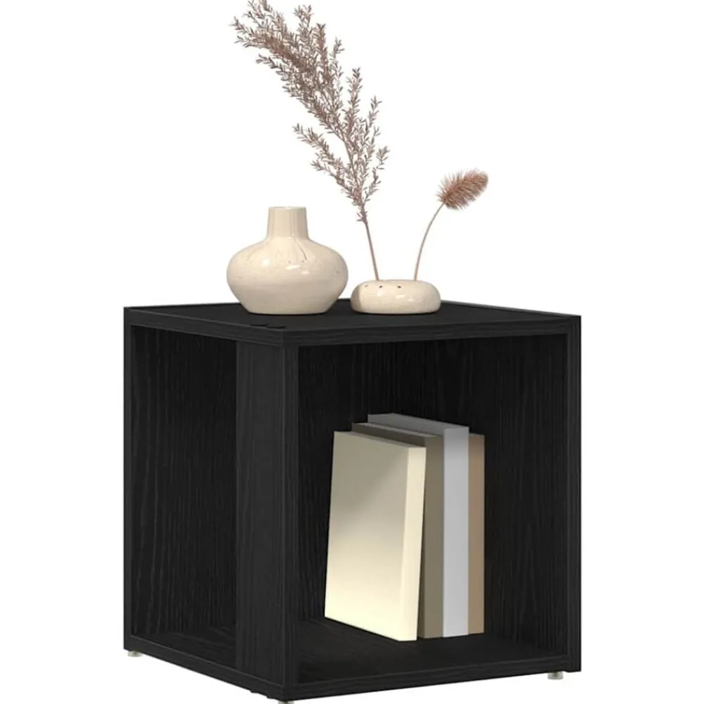 Kasten & Opbergmeubelen*vidaXL Hoekplanken 33 x 33 x 34,5 cm Bewerkt hout Zwart eiken