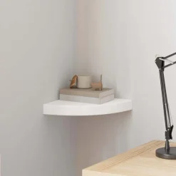 Boekenkasten & Wandplanken*vidaXL Hoekschap zwevend 25x25x3,8 cm MDF Wit