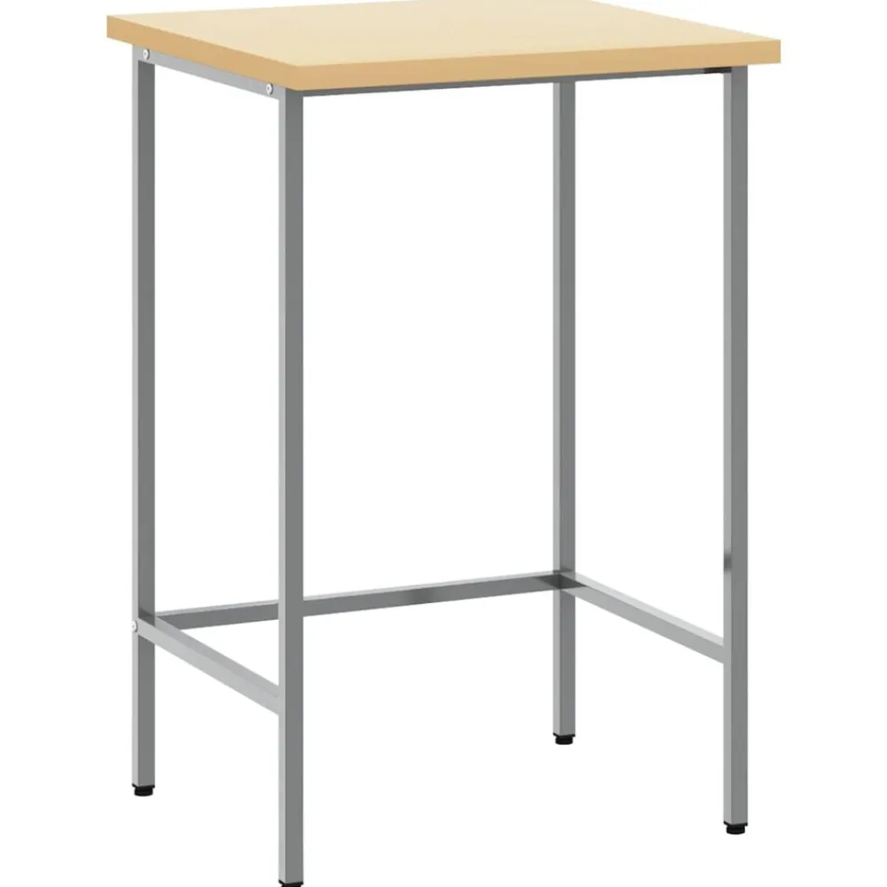 Hoektafel Grijs 55 x 55 x 85 cm Staal en Geg engineered Hout>vidaXL Discount