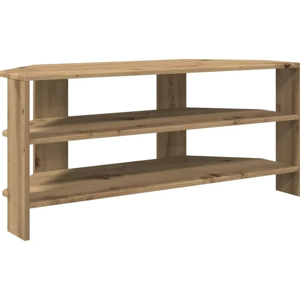 Tv-Meubels*vidaXL HoekTVKast Artisan Eiken 102x40,5x45cm Bewerkt hout artisanaal eikenkleurig