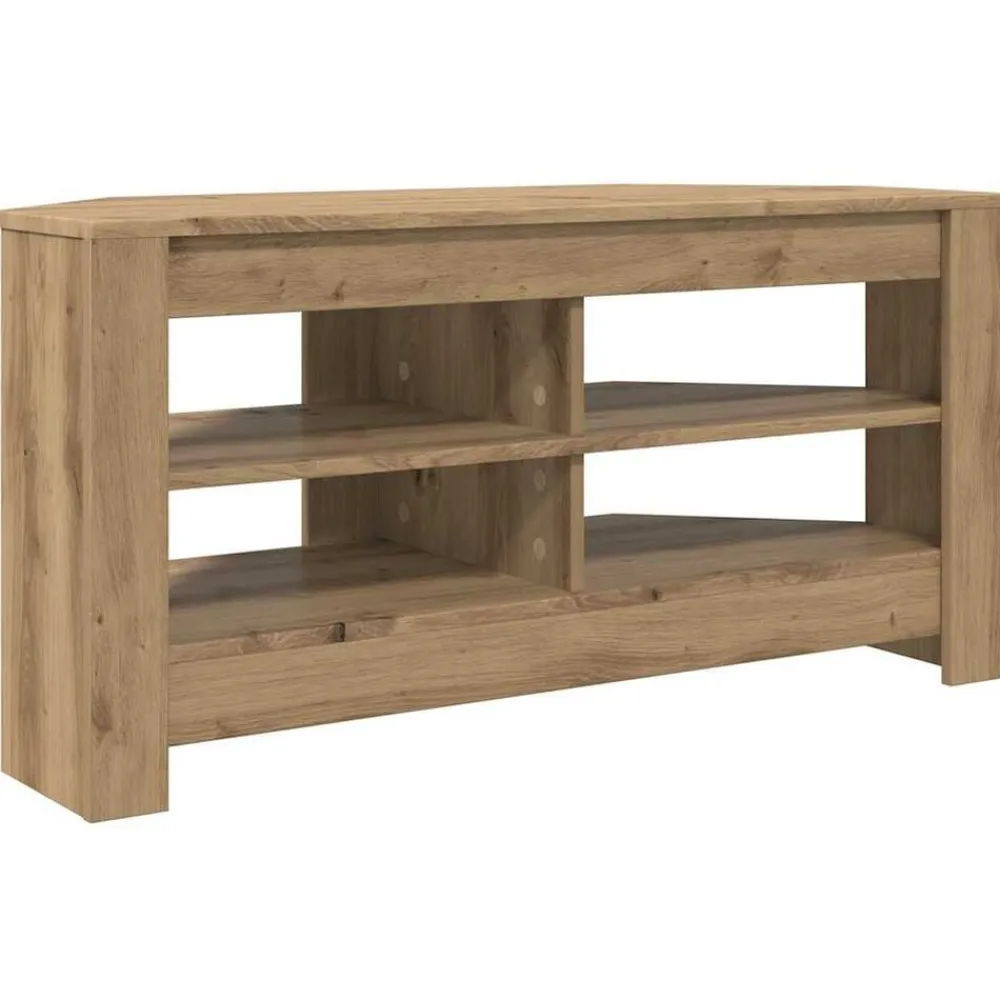 Tv-Meubels*vidaXL HoekTVKast Artisan Eiken 102 x 40,5 x 45 cm Bewerkt hout artisanaal eikenkleurig