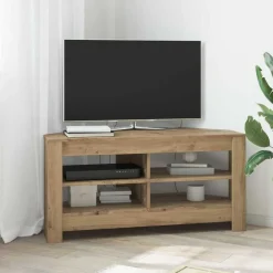 Tv-Meubels*vidaXL HoekTVKast Artisan Eiken 102 x 40,5 x 45 cm Bewerkt hout artisanaal eikenkleurig