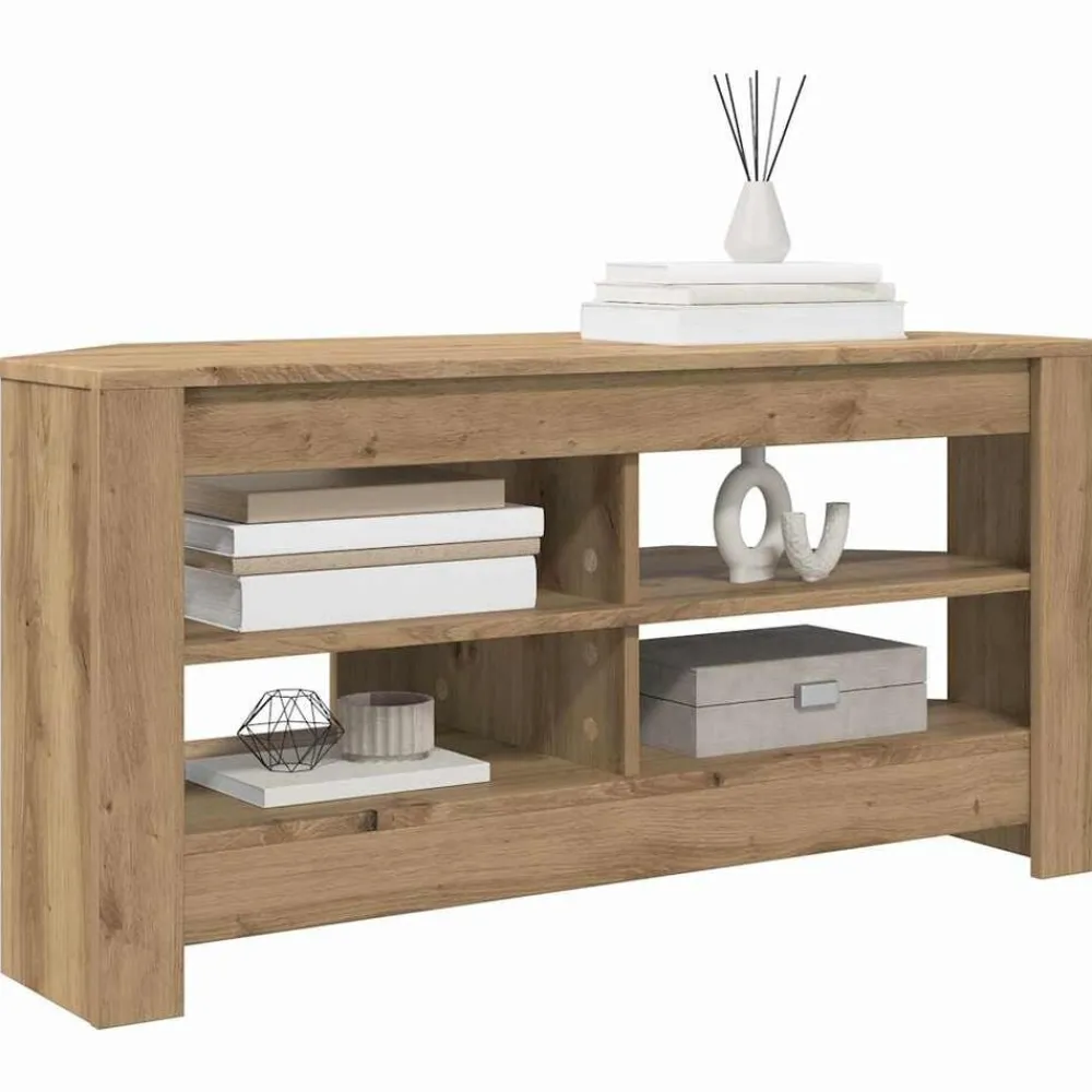 Tv-Meubels*vidaXL HoekTVKast Artisan Eiken 102 x 40,5 x 45 cm Bewerkt hout artisanaal eikenkleurig