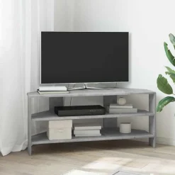 Tv-Meubels*vidaXL HoekTVKast Beton Grijs 102x40,5x45cm Bewerkt hout Betongrijs
