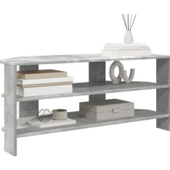 Tv-Meubels*vidaXL HoekTVKast Beton Grijs 102x40,5x45cm Bewerkt hout Betongrijs