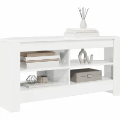 Tv-Meubels*vidaXL HoekTVKast 102 x 40,5 x 45 cm Bewerkt hout Hoogglans wit