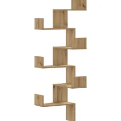 Hoekwandschap 45x45x147 cm bewerkt hout artisanaal kleurig>vidaXL Hot