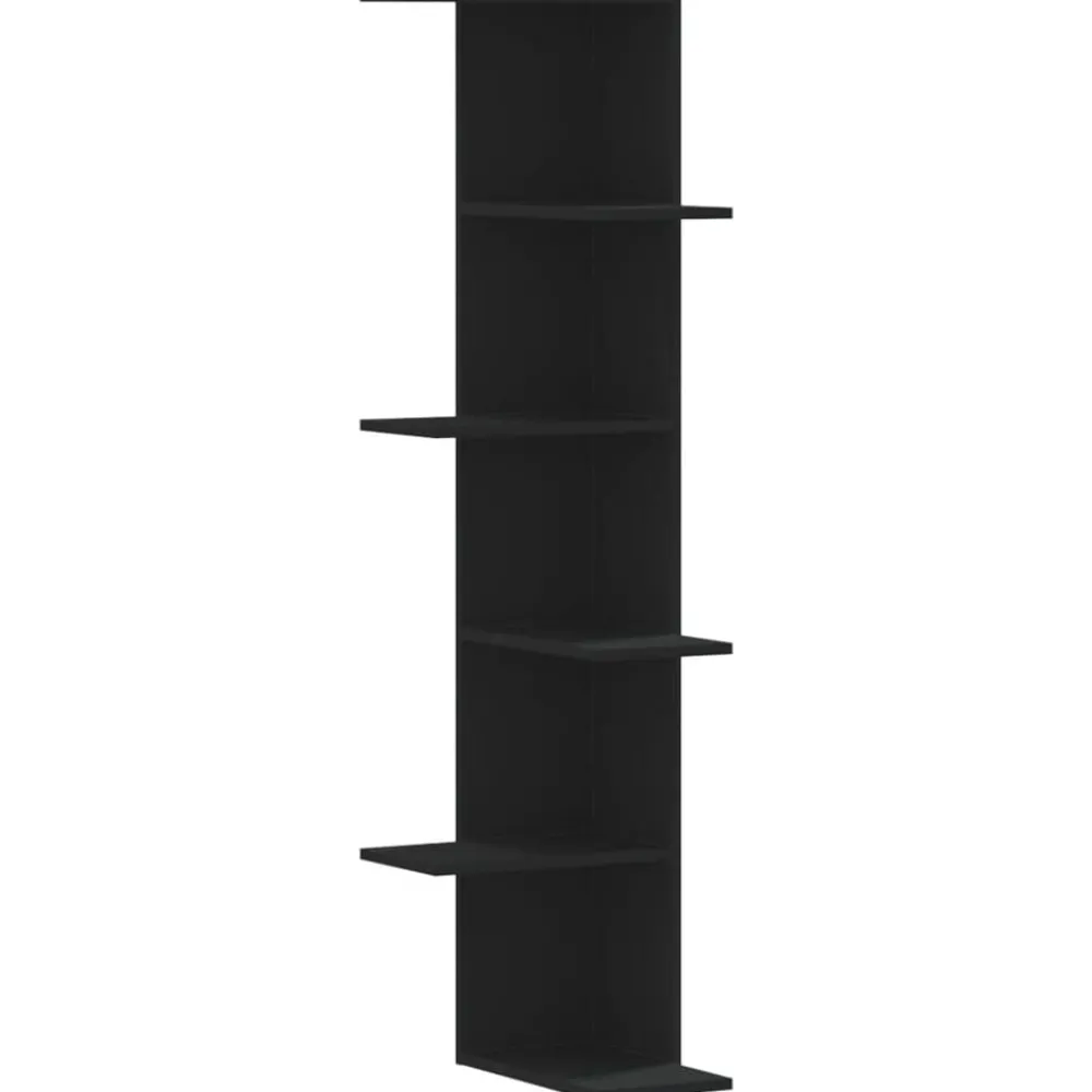 Hoekwandschap 36,5x36,5x140 cm bewerkt hout>vidaXL New