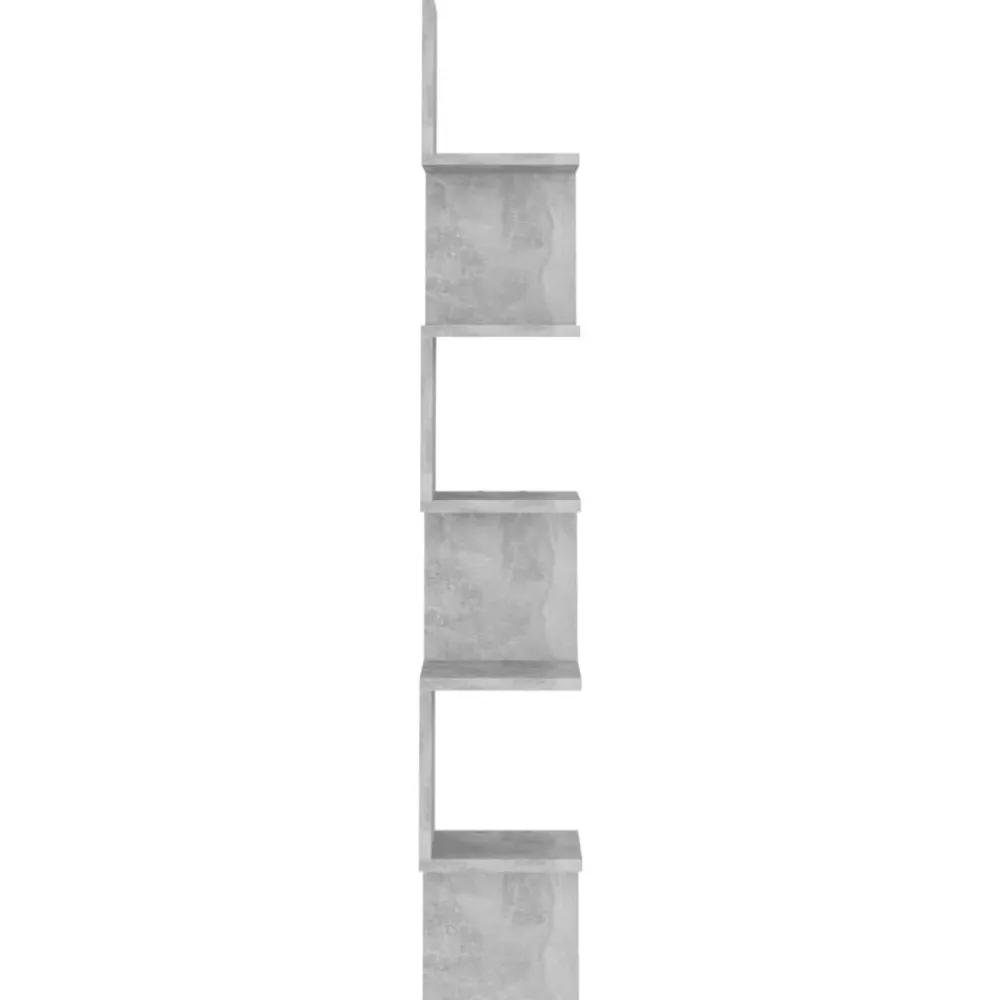 Boekenkasten & Wandplanken*vidaXL Hoekwandschap 20x20x127,5 cm bewerkt hout Betongrijs