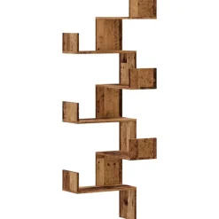 Hoekwandschap 45x45x147 cm bewerkt hout out houtkleurig>vidaXL Best