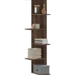 Boekenkasten & Wandplanken*vidaXL Hoekwandschap 36,5x36,5x140 cm bewerkt hout ig bruin eikenkleur