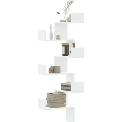 Hoekwandschap 45x45x147 cm bewerkt hout>vidaXL Online
