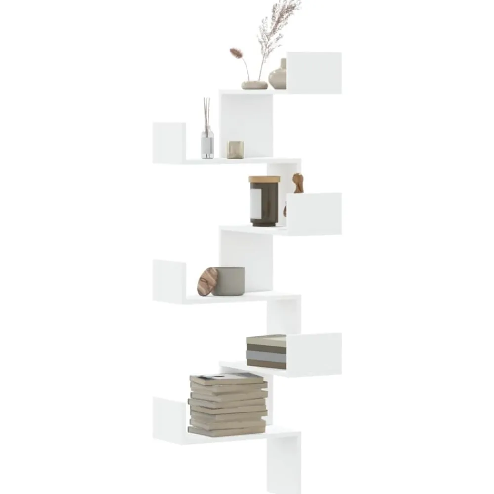 Hoekwandschap 45x45x147 cm bewerkt hout>vidaXL Online