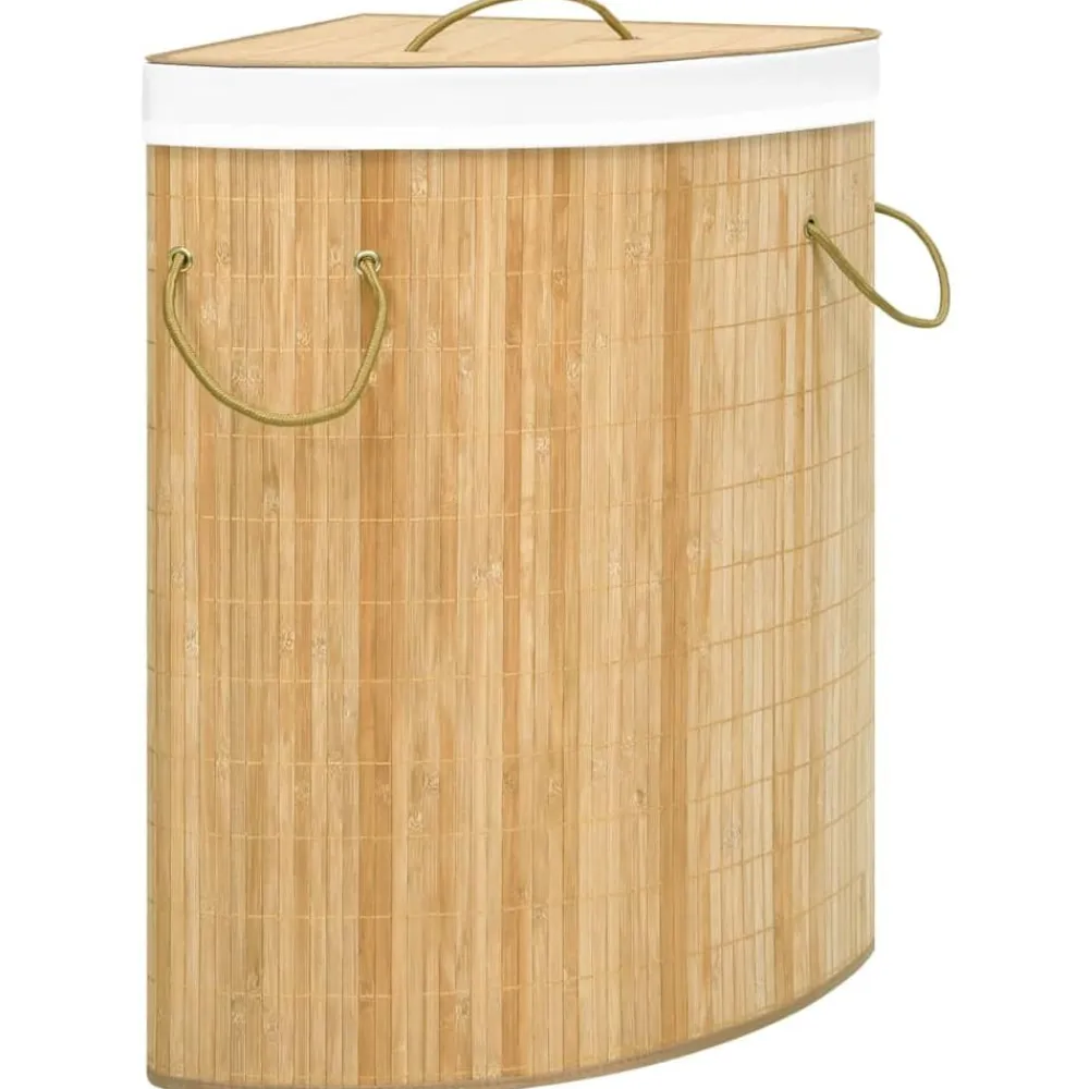 Hoekwasmand 60 L bamboe>vidaXL