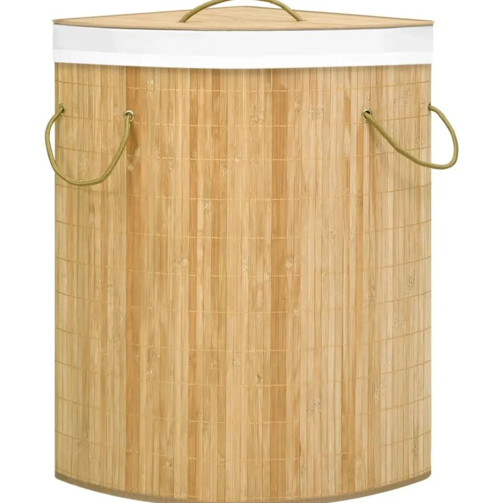 Hoekwasmand 60 L bamboe>vidaXL