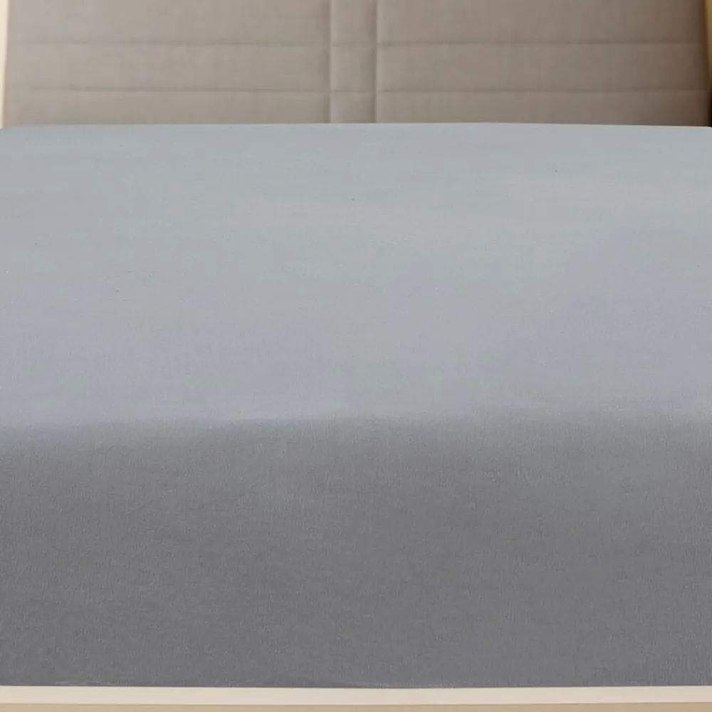 Linnengoed*vidaXL Hoeslaken jersey 90x200 cm katoen Grijs