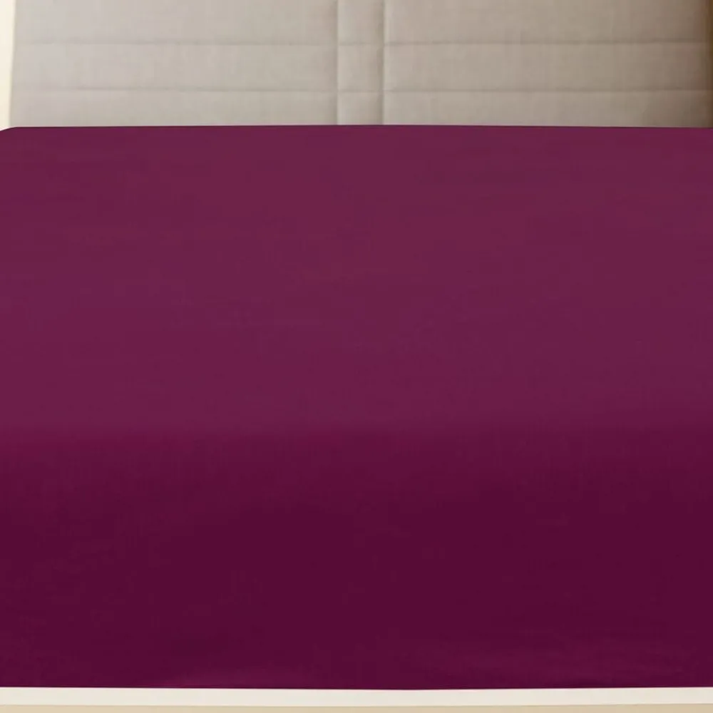 Linnengoed*vidaXL Hoeslaken jersey 90x200 cm katoen Bordeauxrood