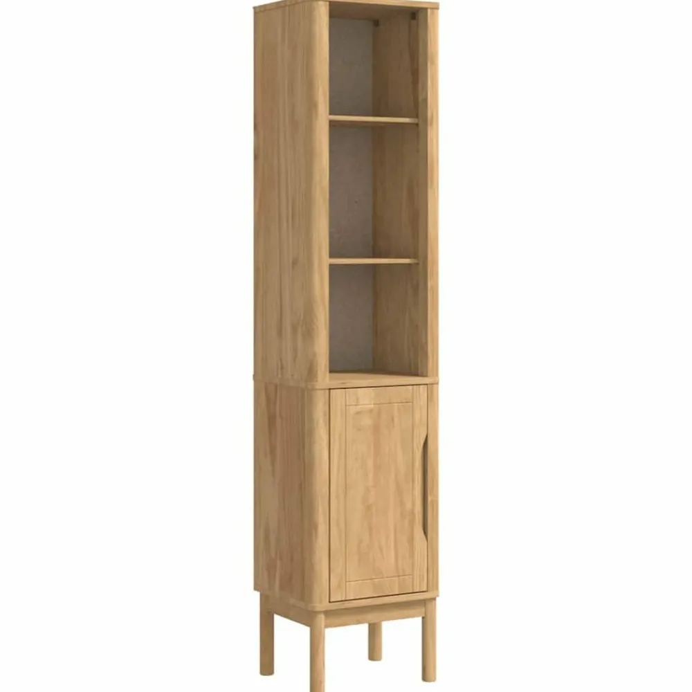 Meubelsets*vidaXL Hoge badkamerkast met plank FLORO 35 x 30 x 160 cm Wasbruin