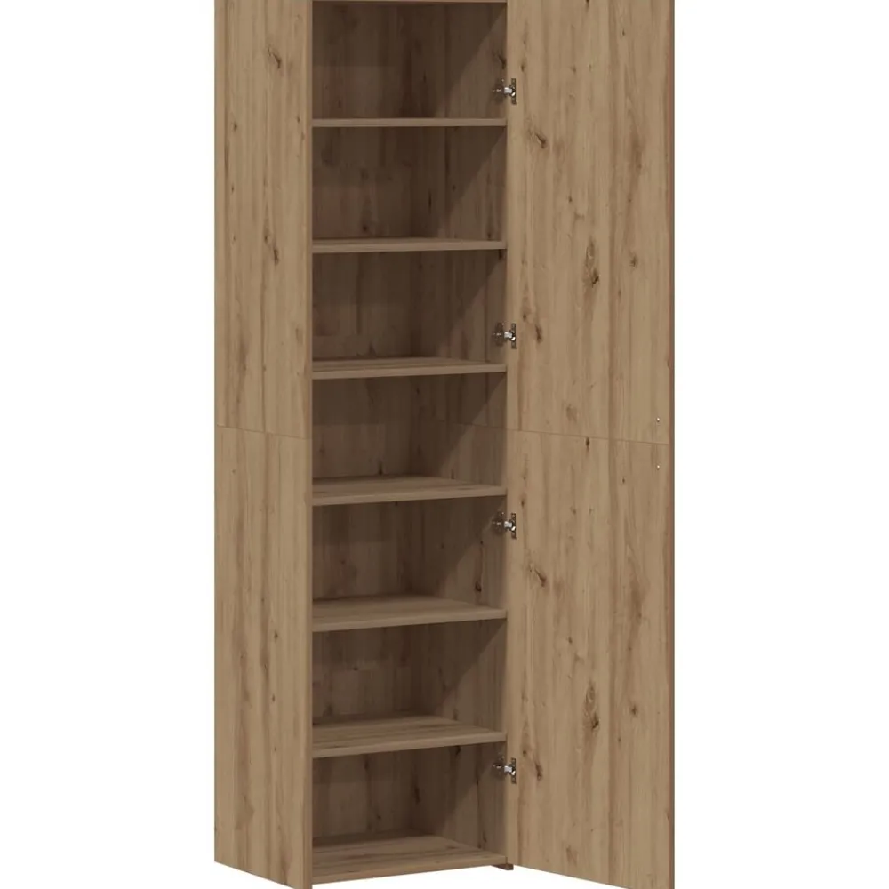 Kasten & Opbergmeubelen*vidaXL Hoge kast 2 pcs Artisan Eiken 50 x 42,5 x 185 cm artisanaal eikenkleurig