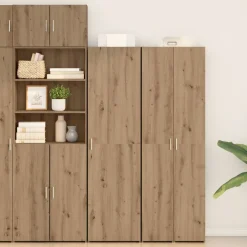 Kasten & Opbergmeubelen*vidaXL Hoge kast 2 pcs Artisan Eiken 50 x 42,5 x 185 cm artisanaal eikenkleurig