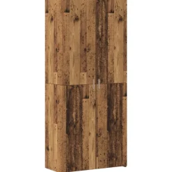 Kasten & Opbergmeubelen*vidaXL Hoge kast 2 pcs Oudhout 80 x 42 x 185 cm Oud hout