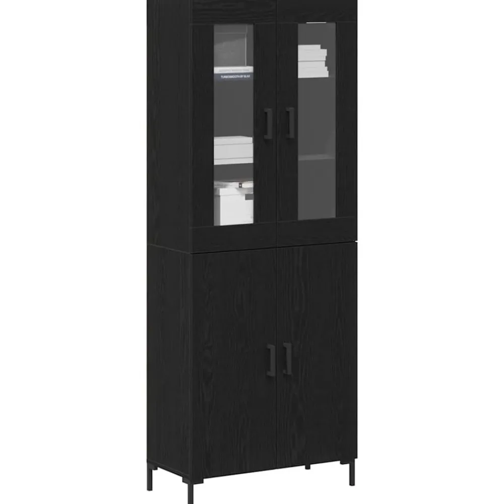Hoge kast 2 pcs 69,5 x 34 x 180 cm Bewerkt hout>vidaXL Clearance