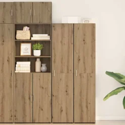 Kasten & Opbergmeubelen*vidaXL Hoge kast Artisan Eiken 40 x 42,5 x 185 cm artisanaal eikenkleurig
