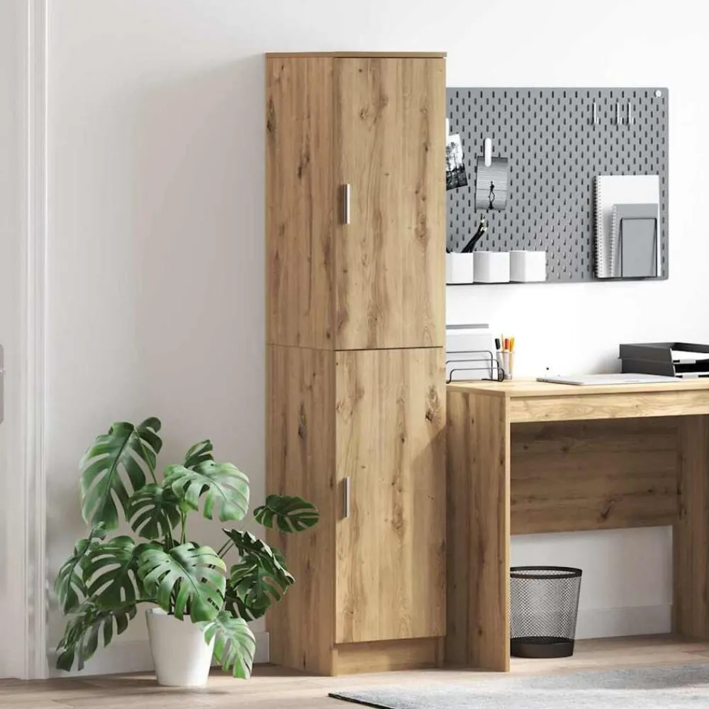 Kasten & Opbergmeubelen*vidaXL Hoge kast Artisan Eiken 35 x 39 x 168 cm artisanaal eikenkleurig