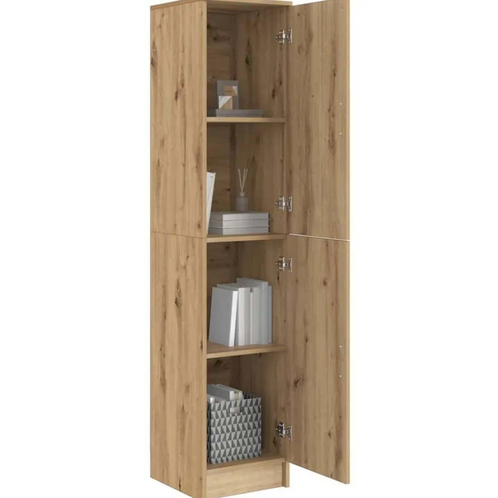 Kasten & Opbergmeubelen*vidaXL Hoge kast Artisan Eiken 35 x 39 x 168 cm artisanaal eikenkleurig