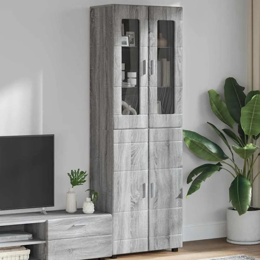 Hoge kast FLORIN 60 x 35 x 182 cm Bewerkt hout>vidaXL Online